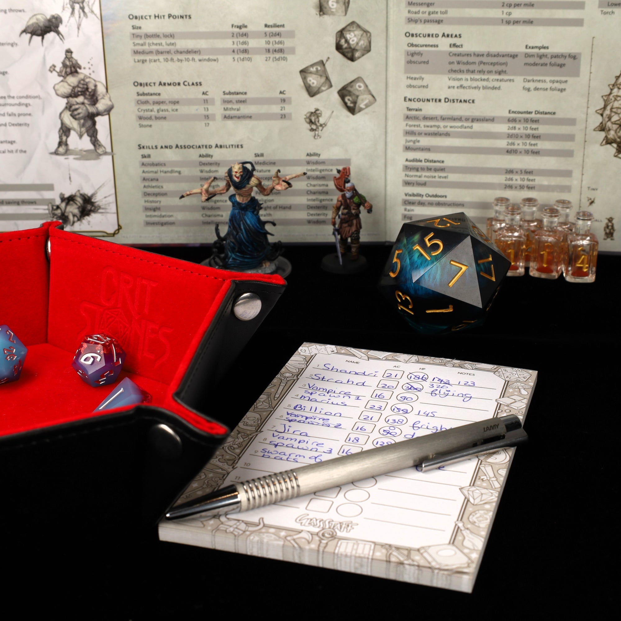 Initiative Pad - Glassstaff Dice Accessories - GlassStaff