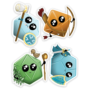 Kawaii Dice stickerpakket 1