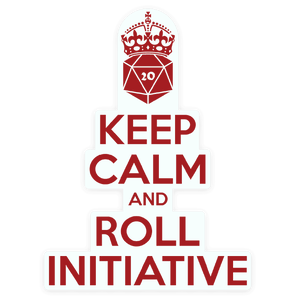Keep calm & Roll Initiative sticker