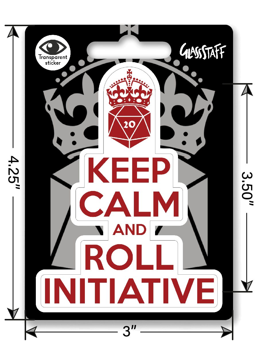 Houd kalm & Rol Initiatief Sticker - D&D / TTRPG Sticker - {{c449141944d9c79aa1b5f8f17acda347}}