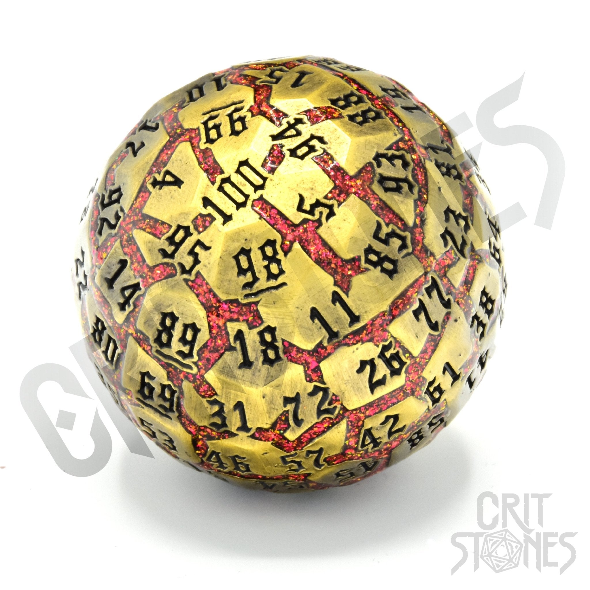 Lava Orb Metal d100 - d100 - GlassStaff