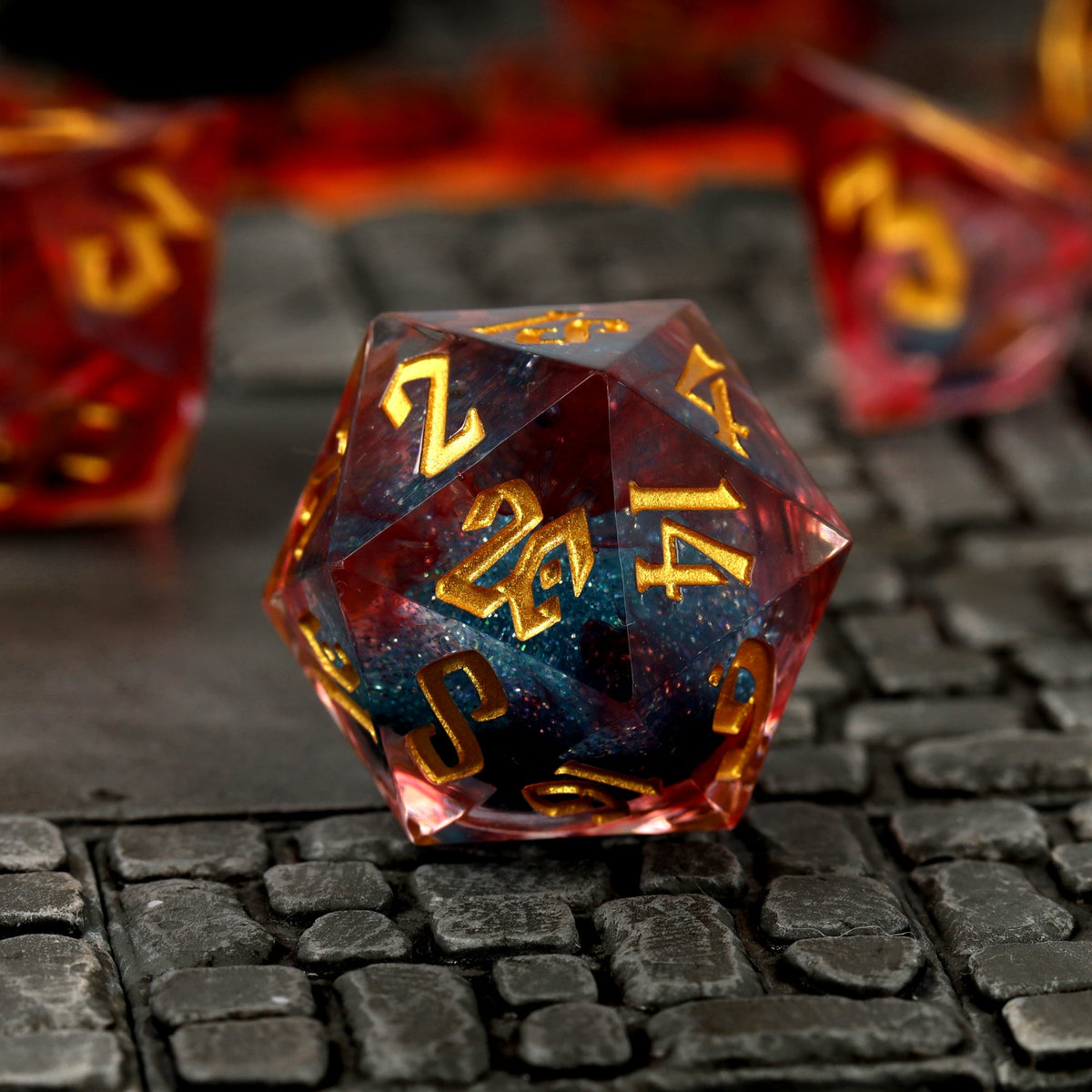 Magefire Liquid Core RPG Dice Set - RPG Dice Set - GlassStaff