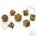 Magus Goldstone Metal RPG Dice Set - RPG Dice Set - GlassStaff