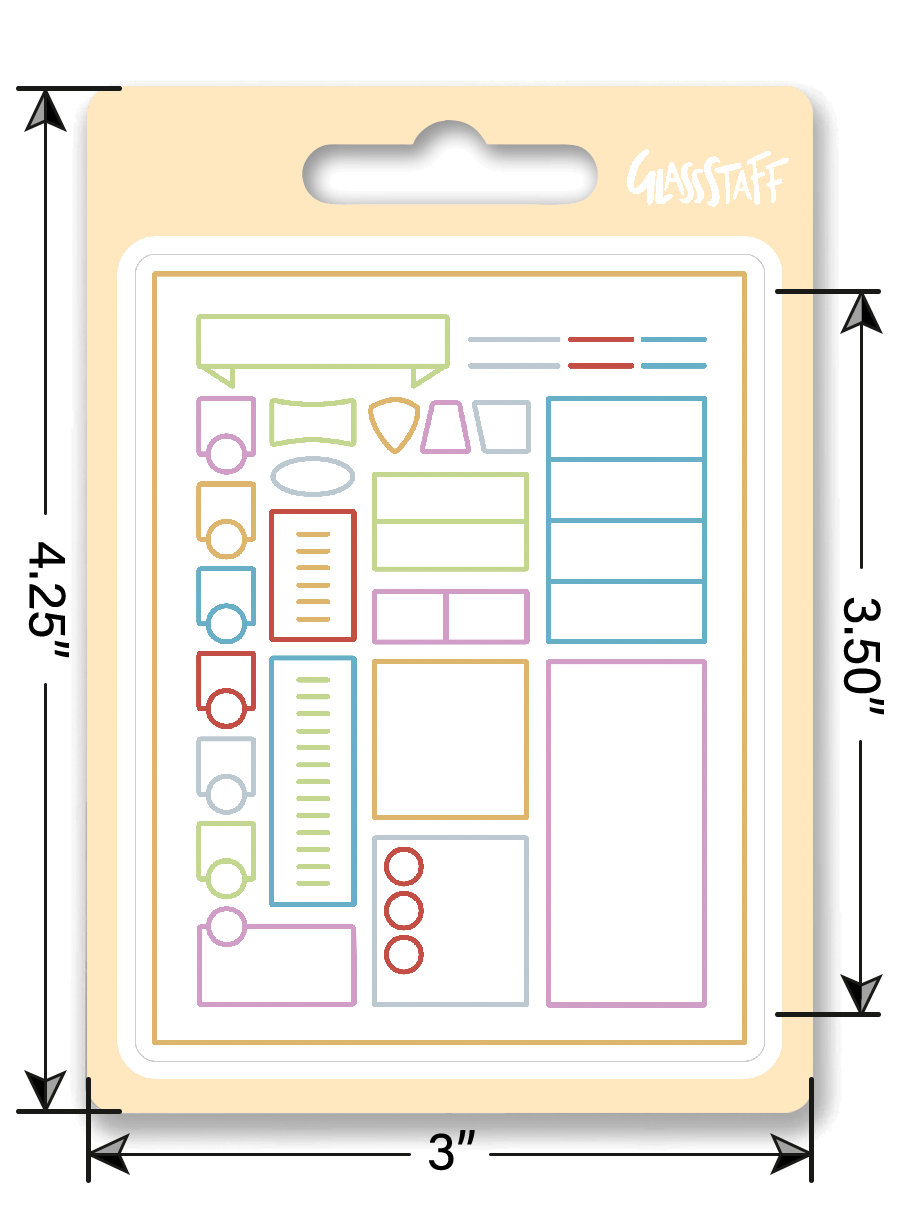 Minimal Character Sheet Sticker - D&D / TTRPG Sticker - Glassstaff
