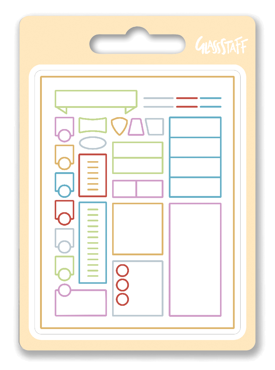 Minimal Character Sheet Sticker - D&D / TTRPG Sticker - Glassstaff