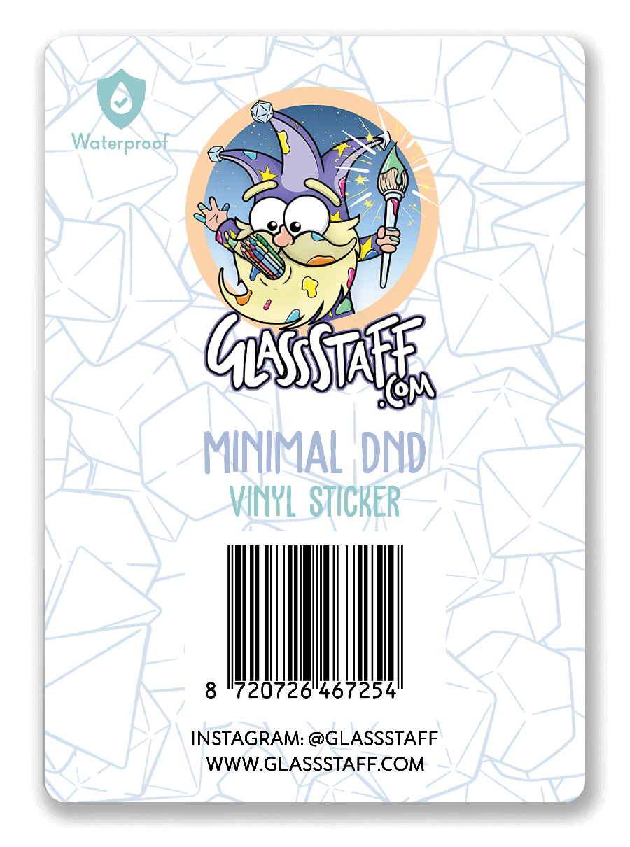 Minimaal DnD Sticker - D&D / TTRPG Sticker - {{30e6175b6917103f1128295a7b19daa9}}