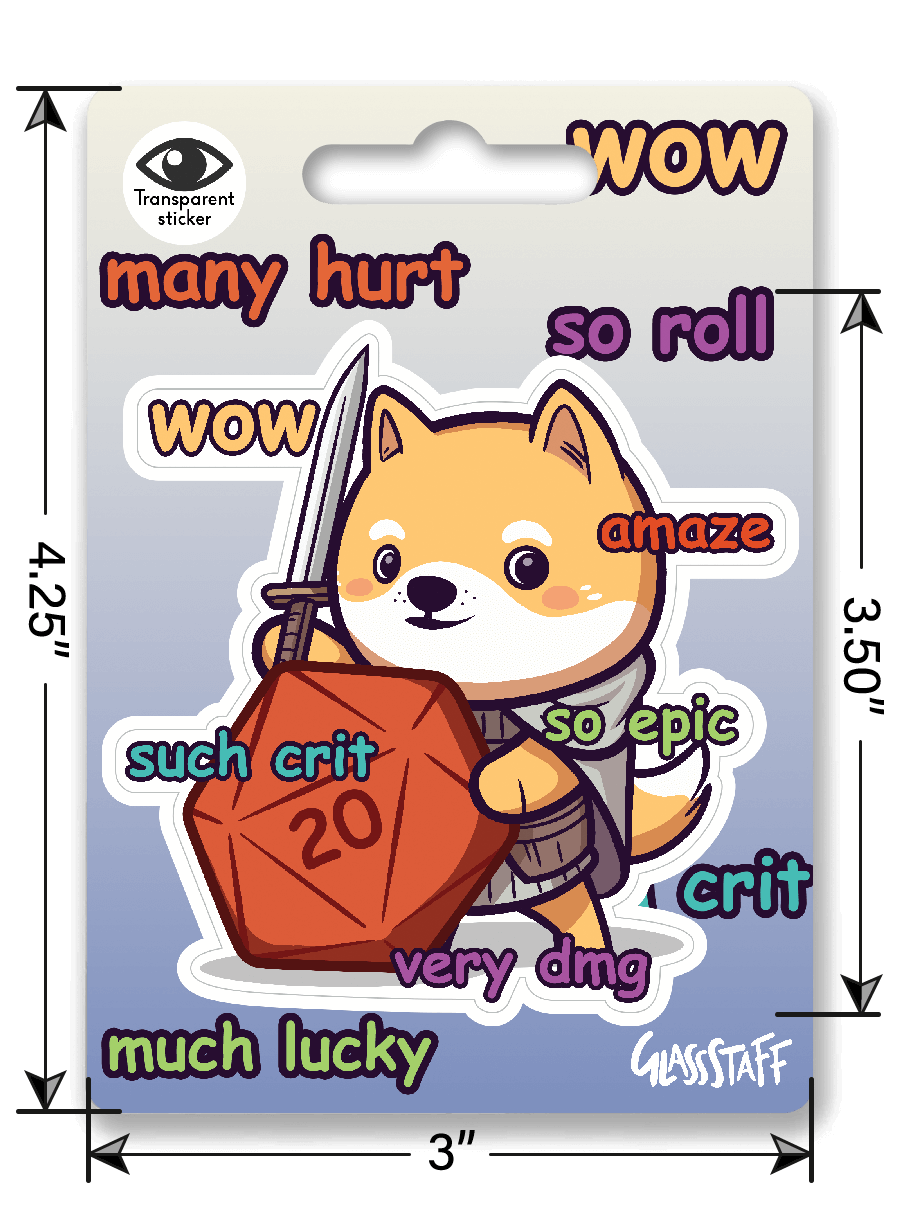 Much Crit Sticker