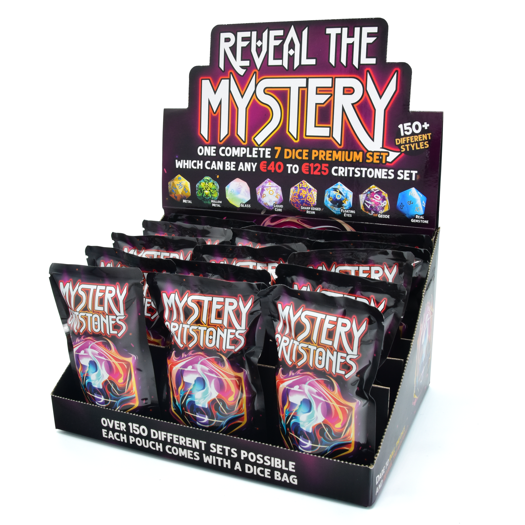 Mystery Critstones Booster Box (15 Pieces) - Mystery Dice - GlassStaff
