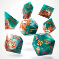 Mystic Marine Sharp Edge Resin RPG Dice Set - RPG Dice Set - GlassStaff