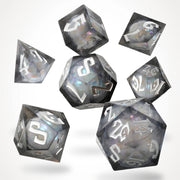 Nebula Night Liquid Core RPG Dice Set - RPG Dice Set - GlassStaff
