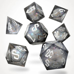 Nebula Night Liquid Core RPG Dice Set - RPG Dice Set - GlassStaff