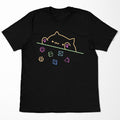 Neon Dice Cat Shirt - Dungeons and Dragons Shirt - Clothing - GlassStaff