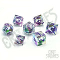 Nightshade Nectar Electroplated Liquid Core RPG Dice Set - RPG Dice Set - GlassStaff