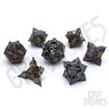 Nocturnal Aether Metal RPG Dice Set - RPG Dice Set - GlassStaff