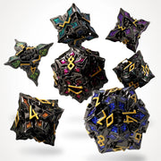 Nocturnal Aether Metal RPG Dice Set - RPG Dice Set - GlassStaff