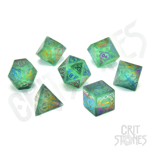 Oracle's Oath Glass RPG Dice Set - RPG Dice Set - GlassStaff