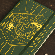 Green DnD 5e Player Journal cover emblem