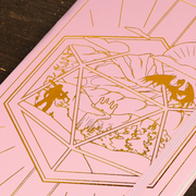 Pink DnD 5e Player Journal cover emblem