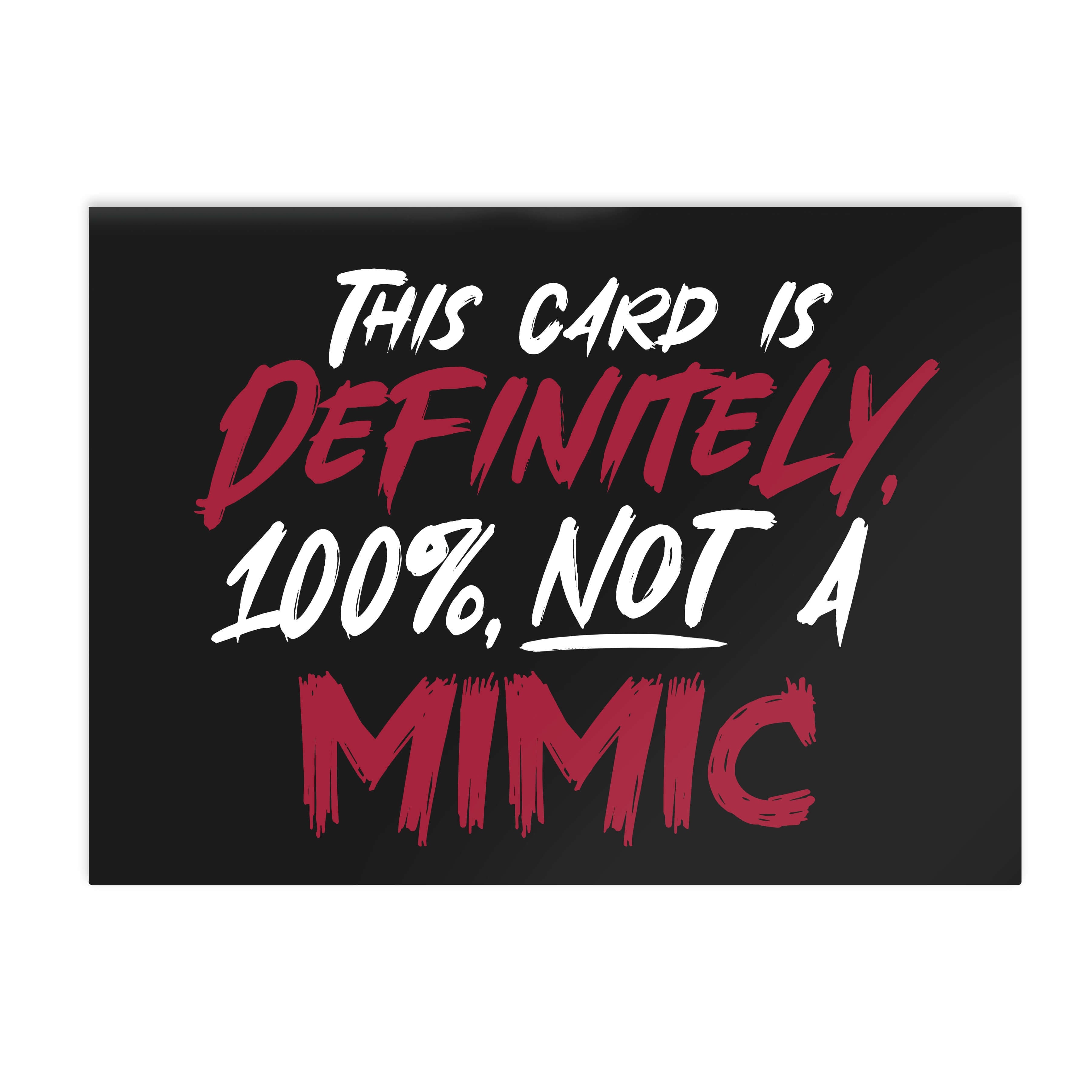 Not A Mimic Greeting Card - D&D / TTRPG Greeting Card - Glassstaff