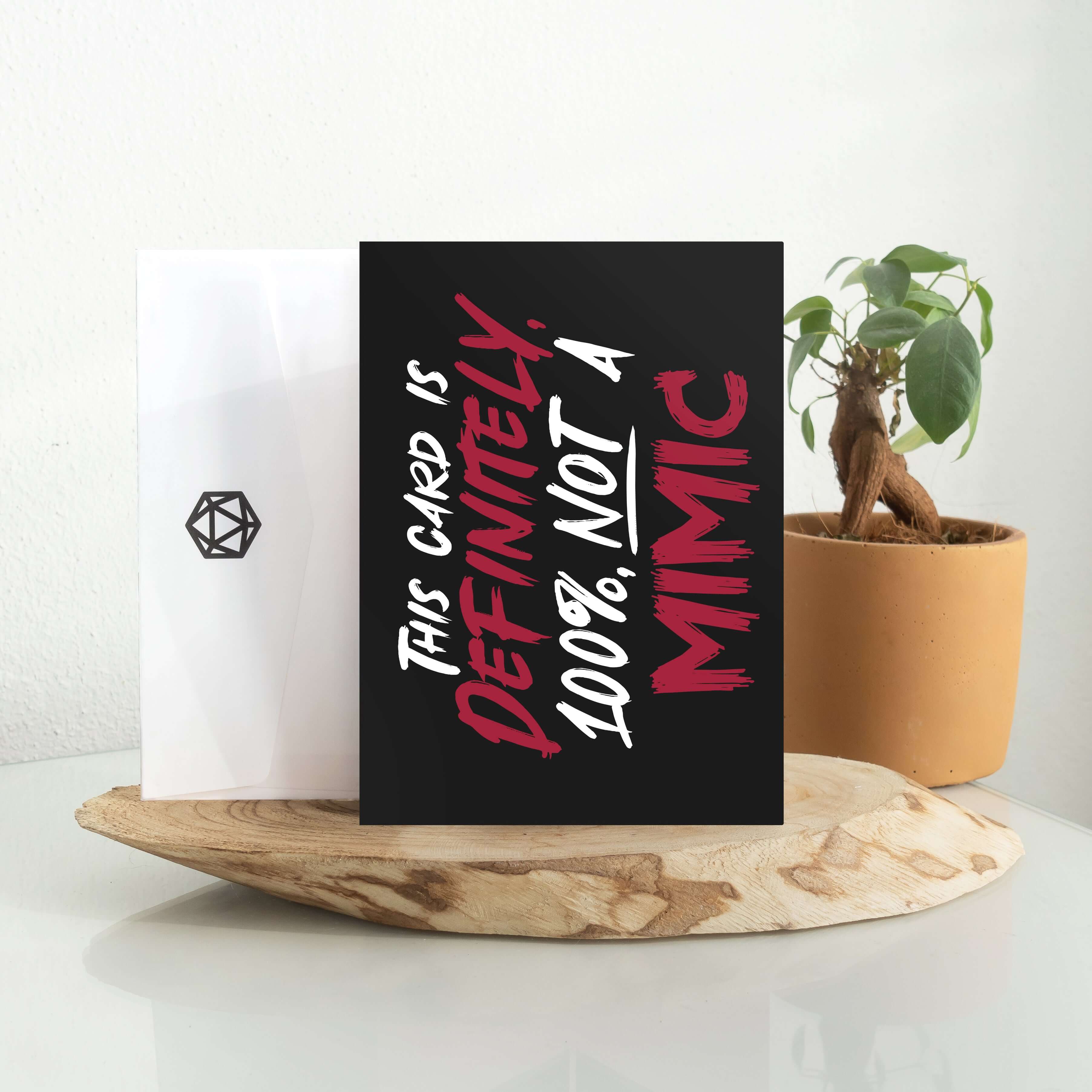 Not A Mimic Greeting Card - D&D / TTRPG Greeting Card - Glassstaff