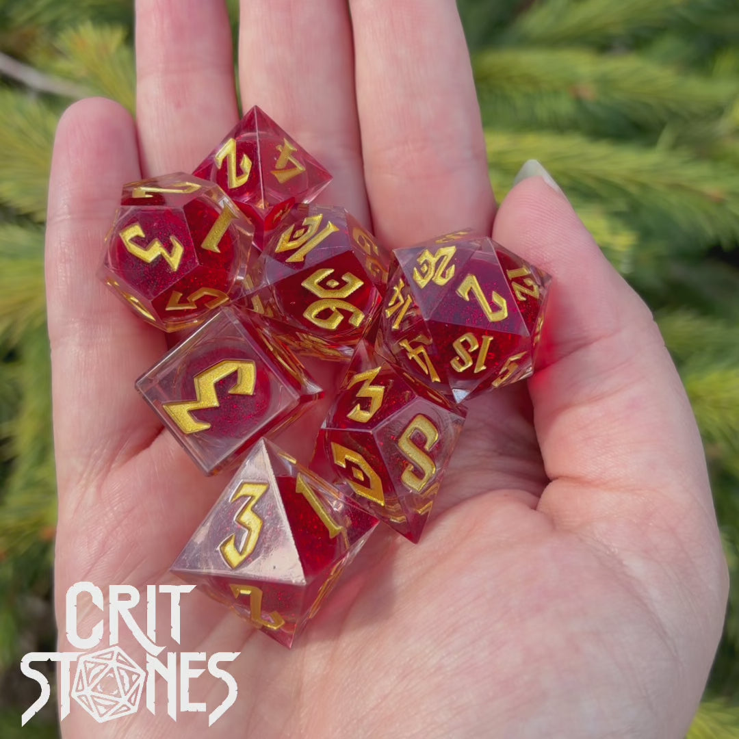 Hemomancery Liquid Core RPG Dice Set