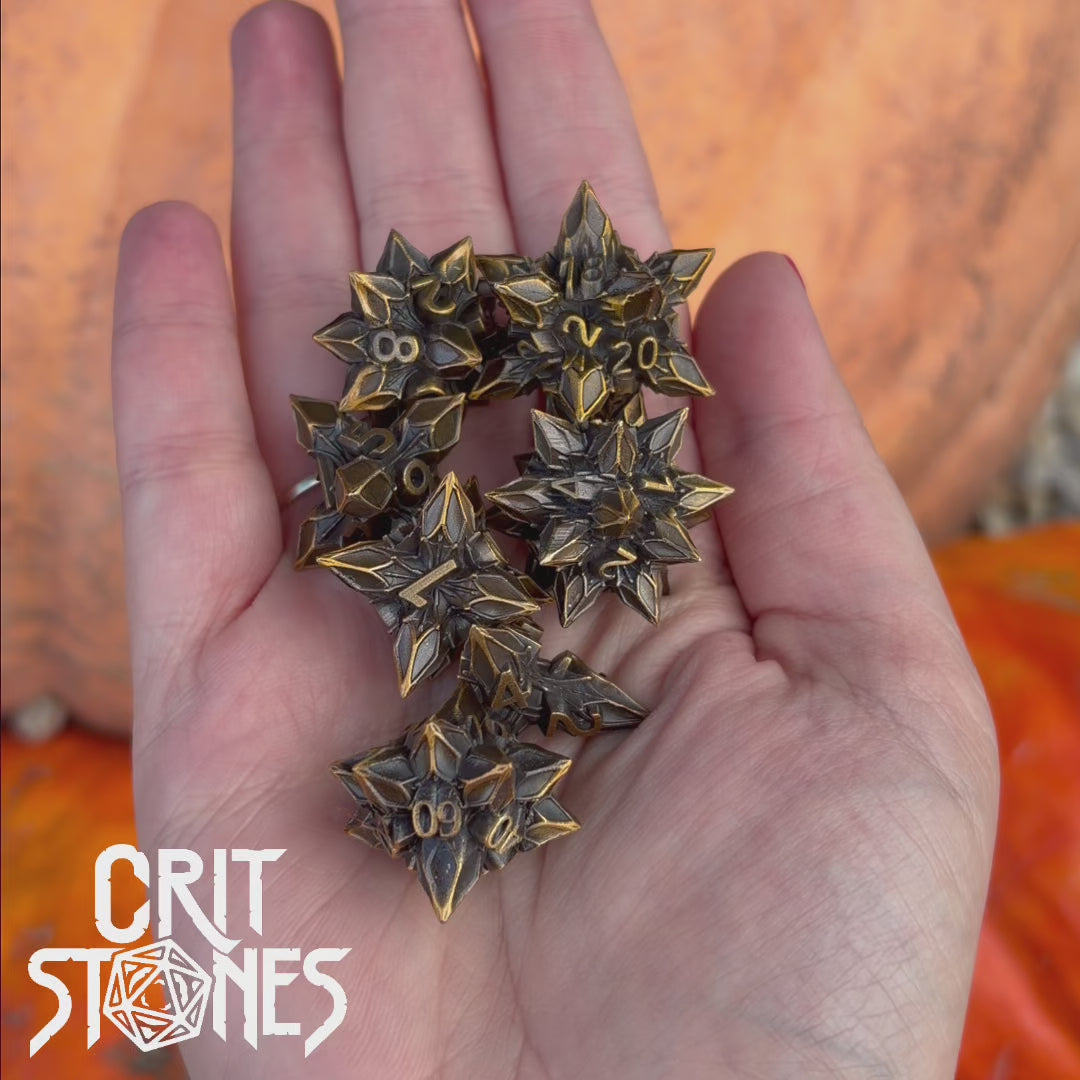Damson Bane Metal RPG Dice Set