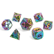 Prismshock Metal RPG Dice Set - RPG Dice Set - GlassStaff