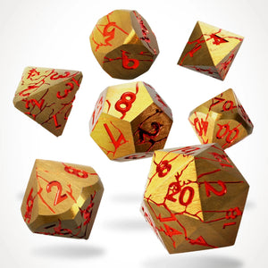 Rage Within Metal RPG Dice Set - RPG Dice Set - GlassStaff