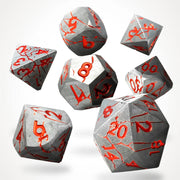 Rifted Blade Metal RPG Dice Set - RPG Dice Set - GlassStaff