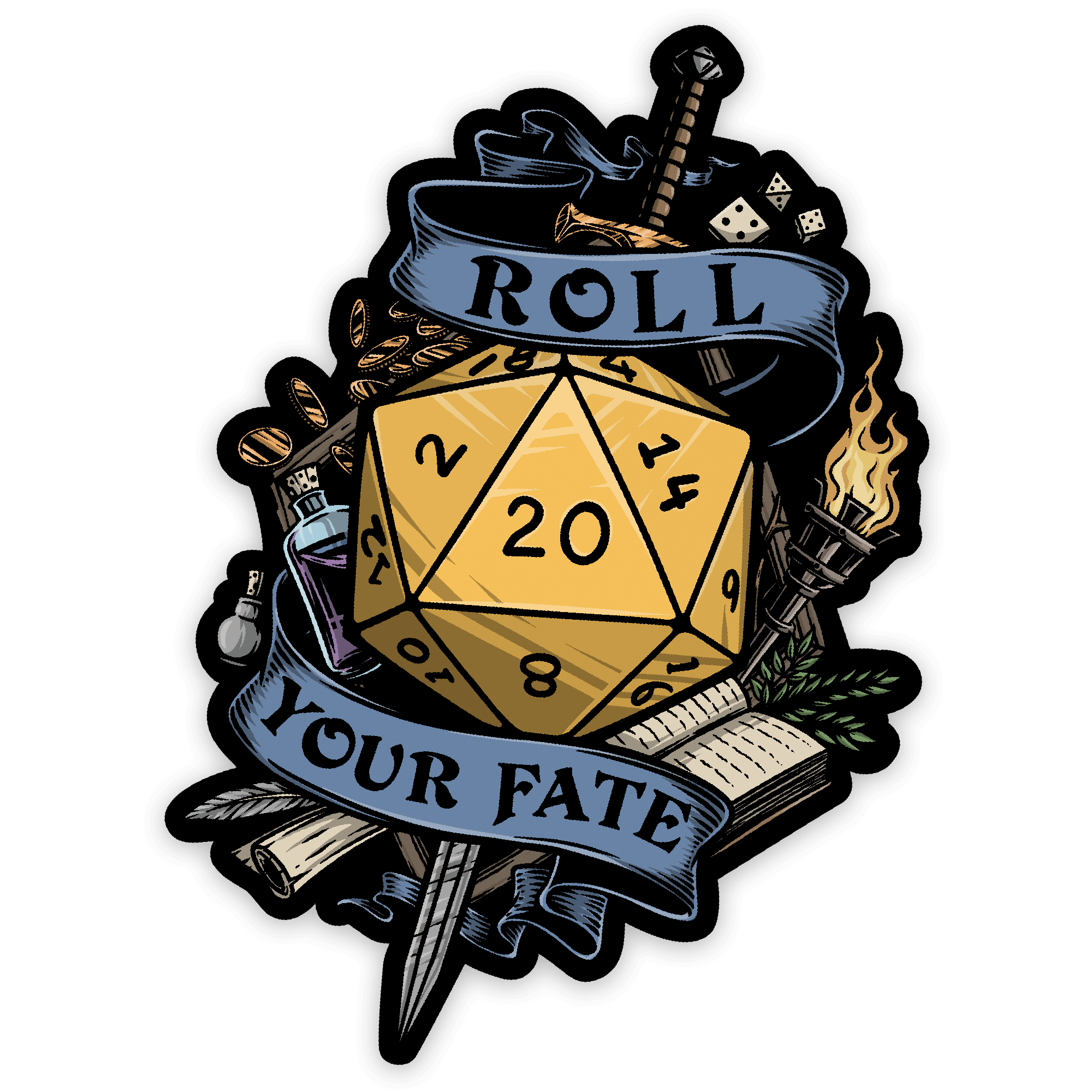 Roll Your Fate 2 Sticker - Sticker - GlassStaff