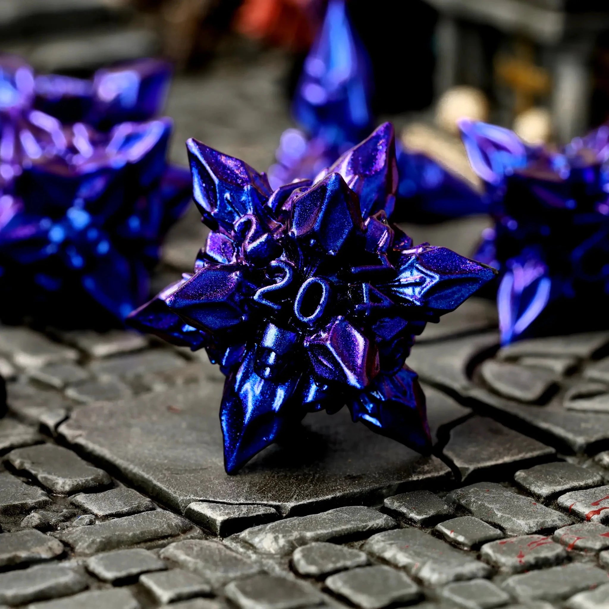 Runespike Bane Metal RPG Dice Set - RPG Dice Set - GlassStaff