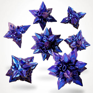 Runespike Bane Metal RPG Dice Set - RPG Dice Set - GlassStaff