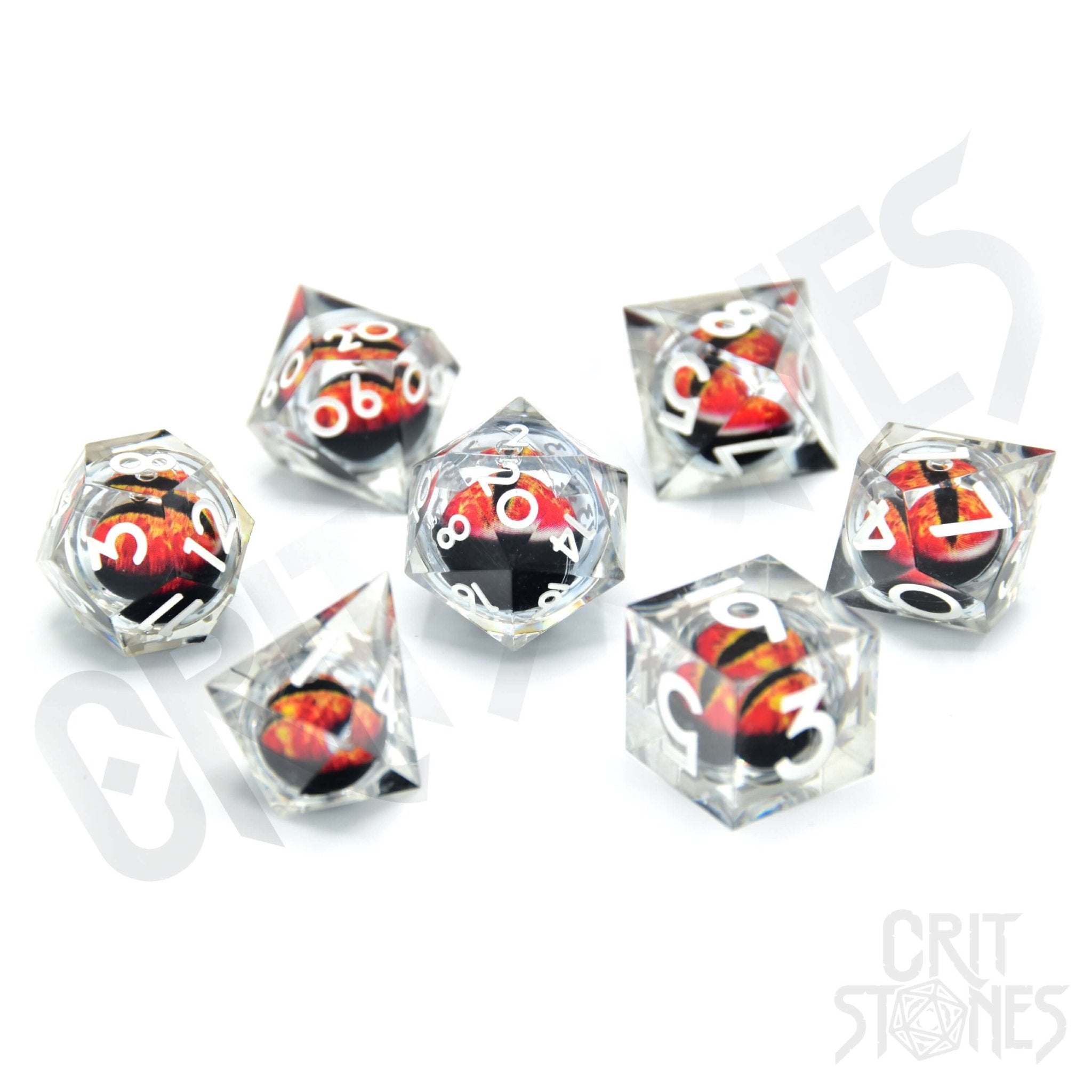 Sage Dragon's Gaze Floating Eye RPG Dice Set - RPG Dice Set - GlassStaff
