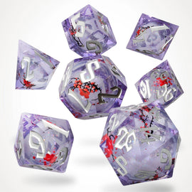 Sakura Drift Liquid Core RPG Dice Set - RPG Dice Set - GlassStaff