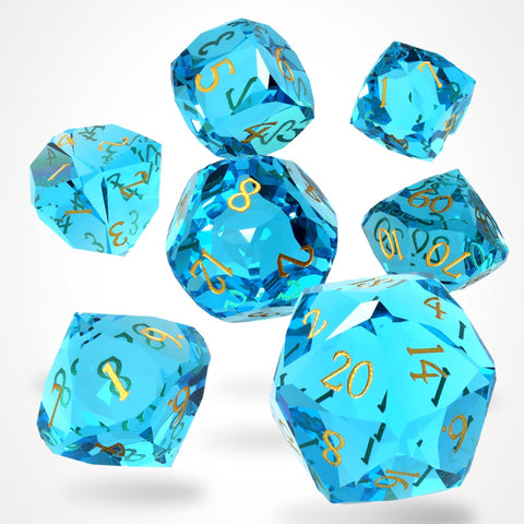 Saphrium Eternal Glass RPG dice set - RPG Dice Set - GlassStaff