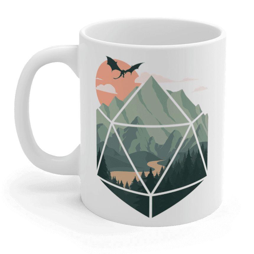 A d20 Scene Gift Mug
