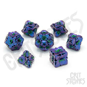 Shadowbloom Hollow Metal RPG Dice Set - RPG Dice Set - GlassStaff