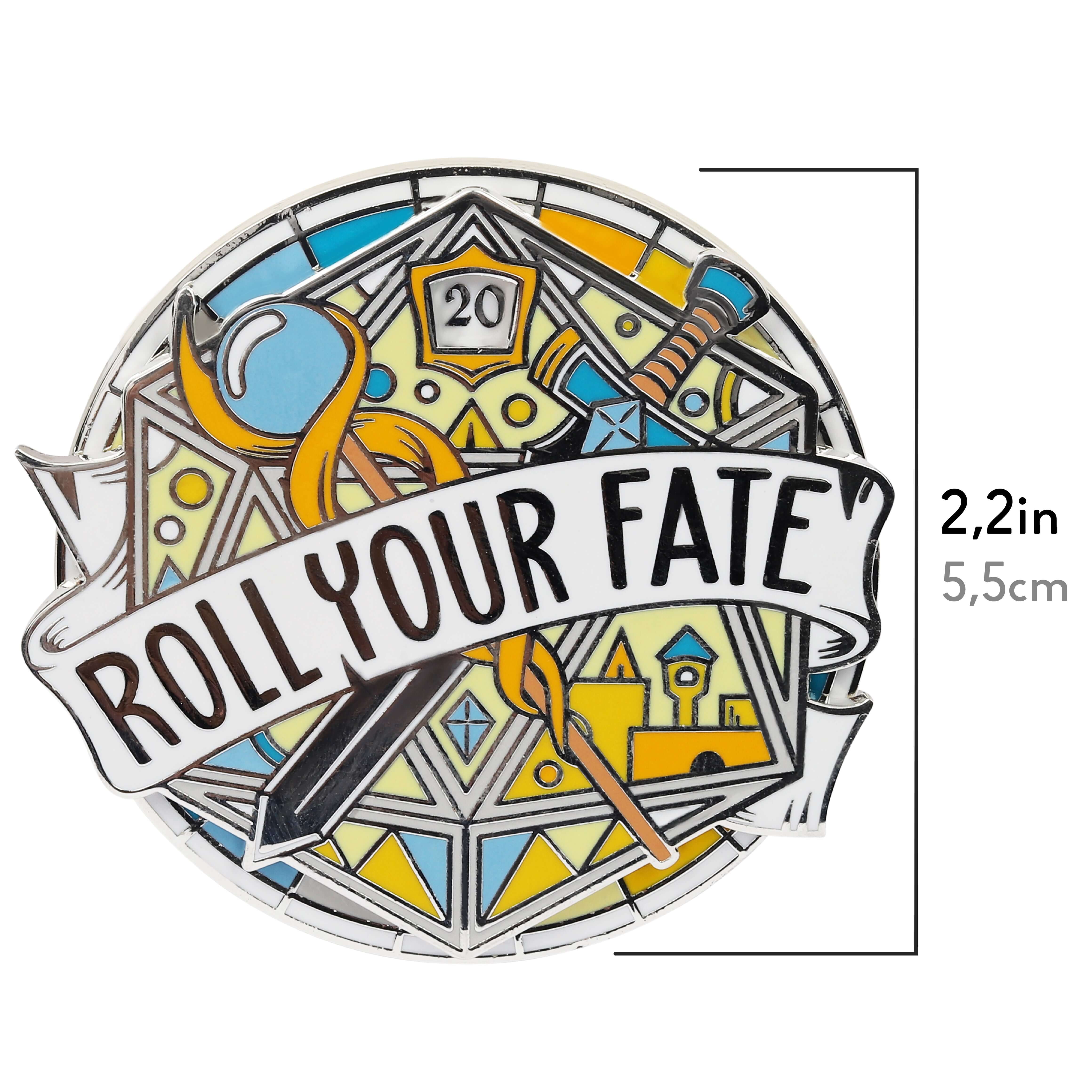 Roll Your Fate Spinner Pin - D&D / TTRPG Pin - Glassstaff