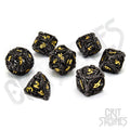 Soulreaper Gold Hollow Metal RPG Dice Set - RPG Dice Set - GlassStaff