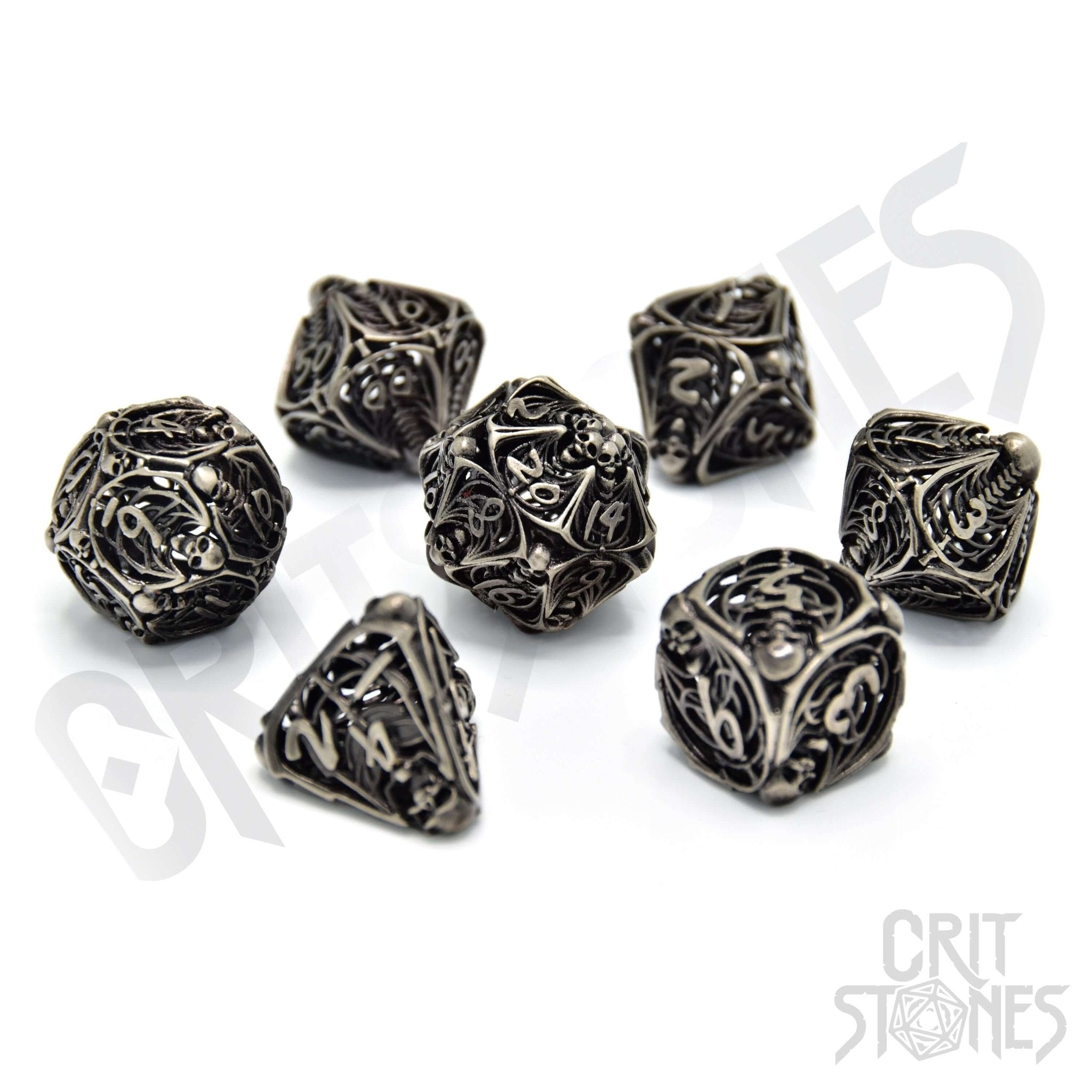 Soulreaper Hollow Metal RPG Dice Set - RPG Dice Set - GlassStaff