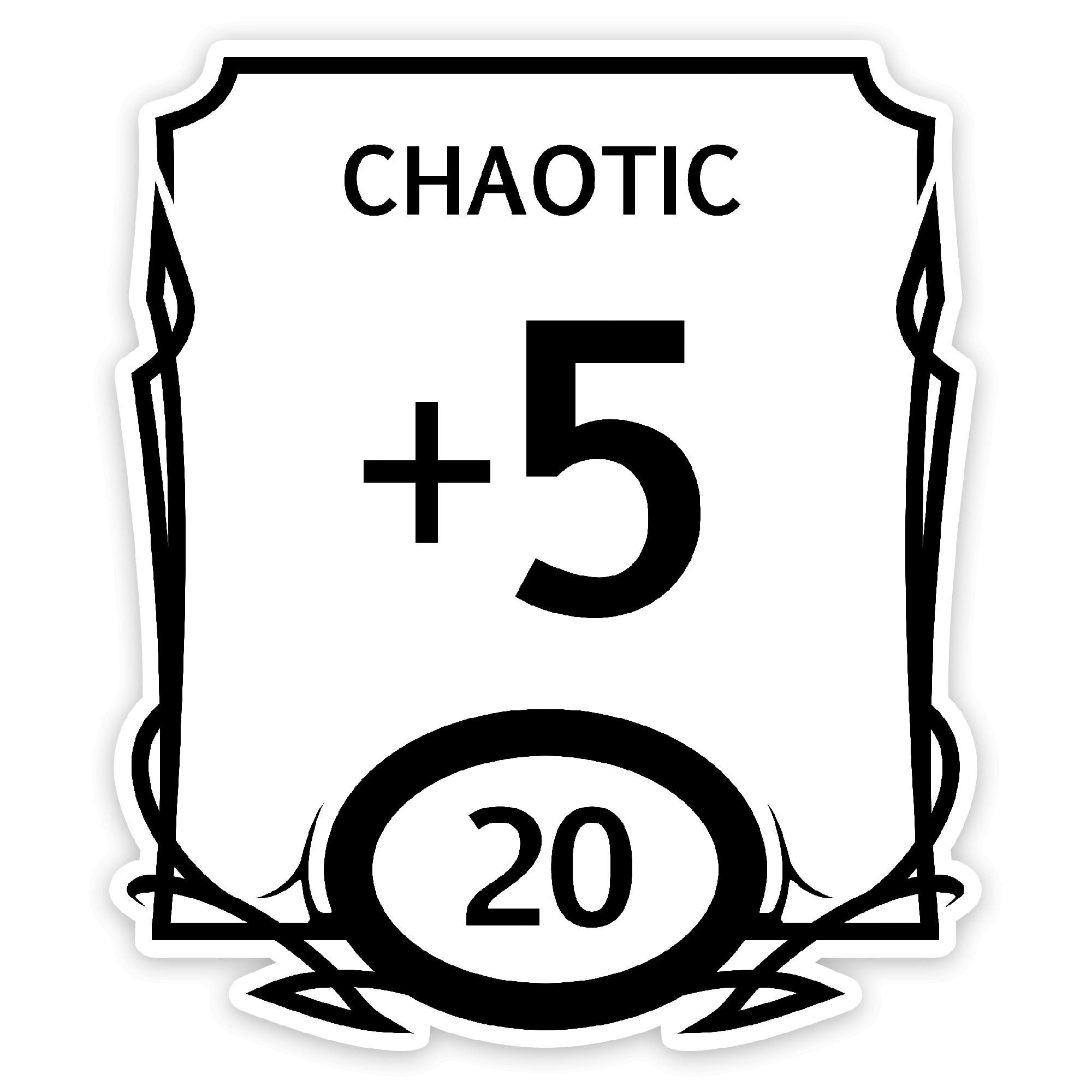 Staat Blok Chaotisch Sticker - D&D / TTRPG Sticker - {{ed3a4e3f3bbb4013177e2103dood7c0e}}
