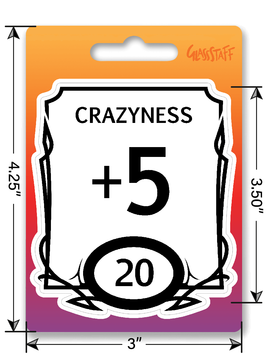 Stat Block Crazy Sticker - D&D / TTRPG Sticker - Glassstaff