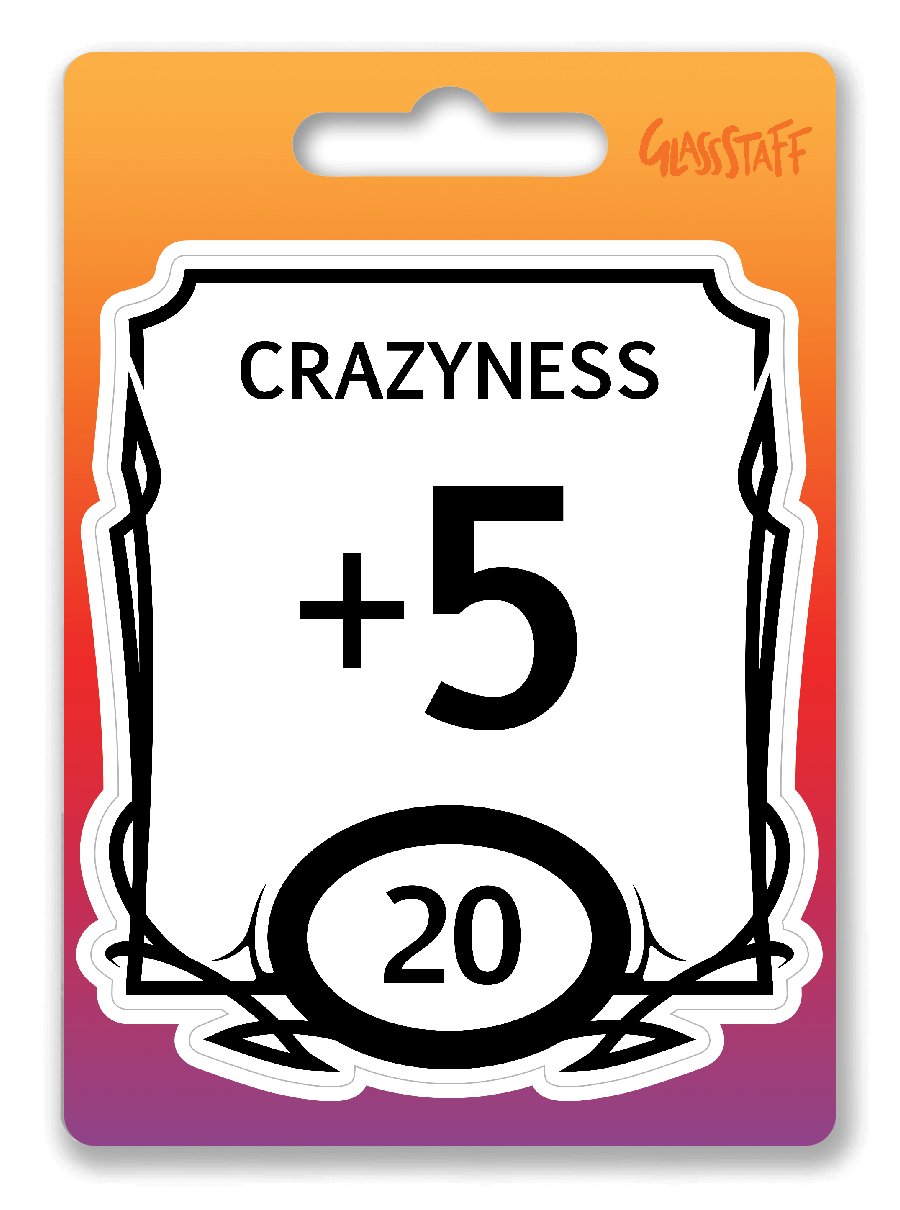 Stat Block Crazy Sticker - D&D / TTRPG Sticker - Glassstaff