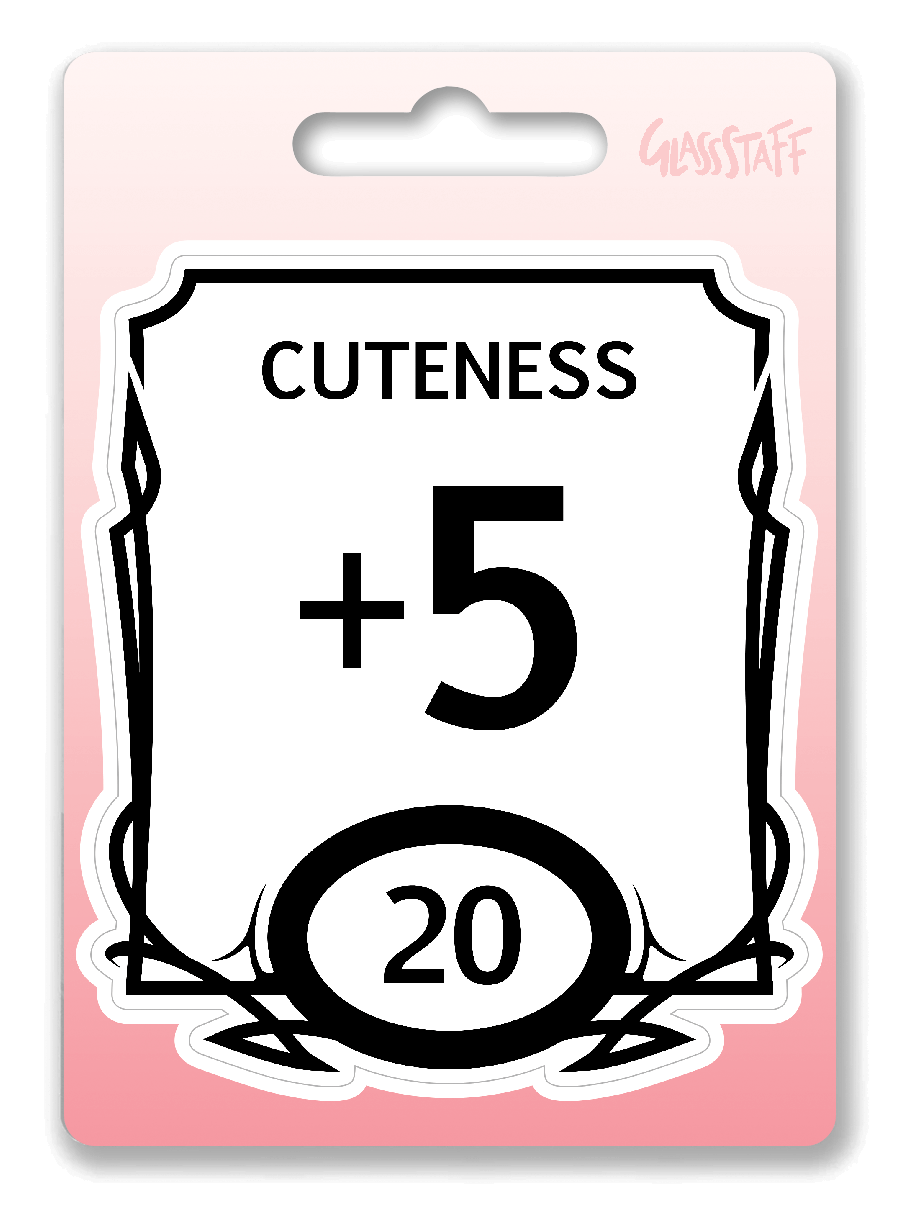 Stat Block Cute Sticker - D&D / TTRPG Sticker - Glassstaff