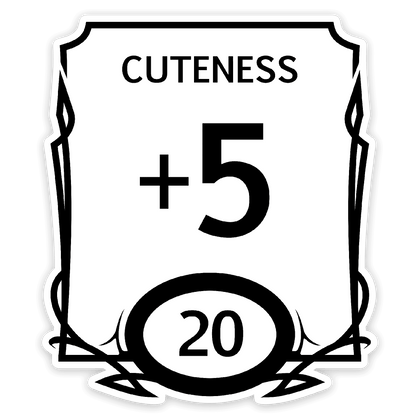 Stat Block Cute Sticker - Sticker - GlassStaff