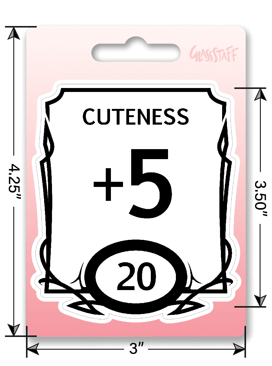 Stat Block Cute Sticker - Sticker - GlassStaff