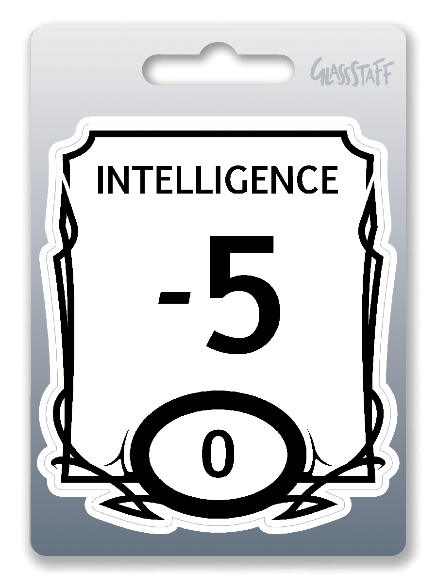 Stat Block Intelligence Sticker - D&D / TTRPG Sticker - Glassstaff