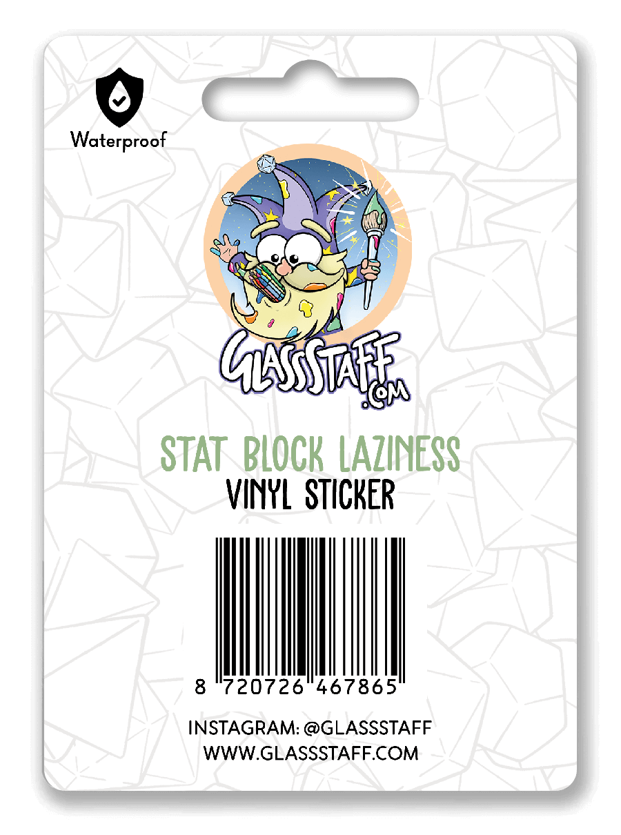 Staat Blok Luiheid Sticker - D&D / TTRPG Sticker - {{1dc2e230ca123904e83e935b2cc83bd3}}
