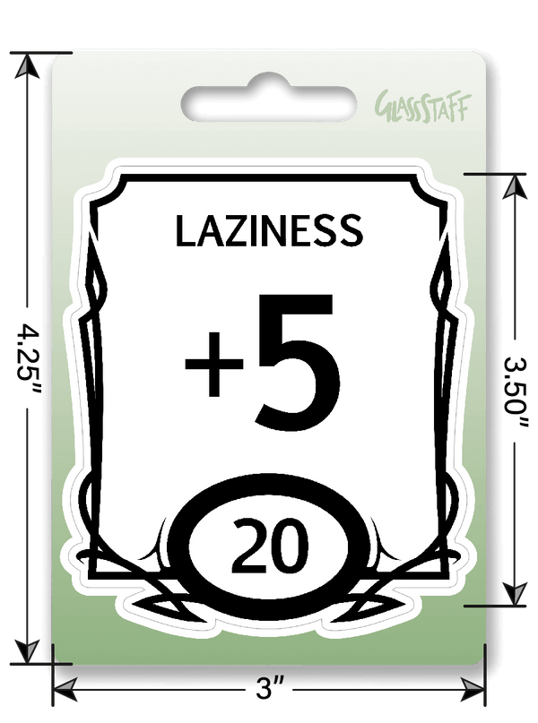 Stat Block Laziness Sticker D&D Vinyl, waterproof Sticker