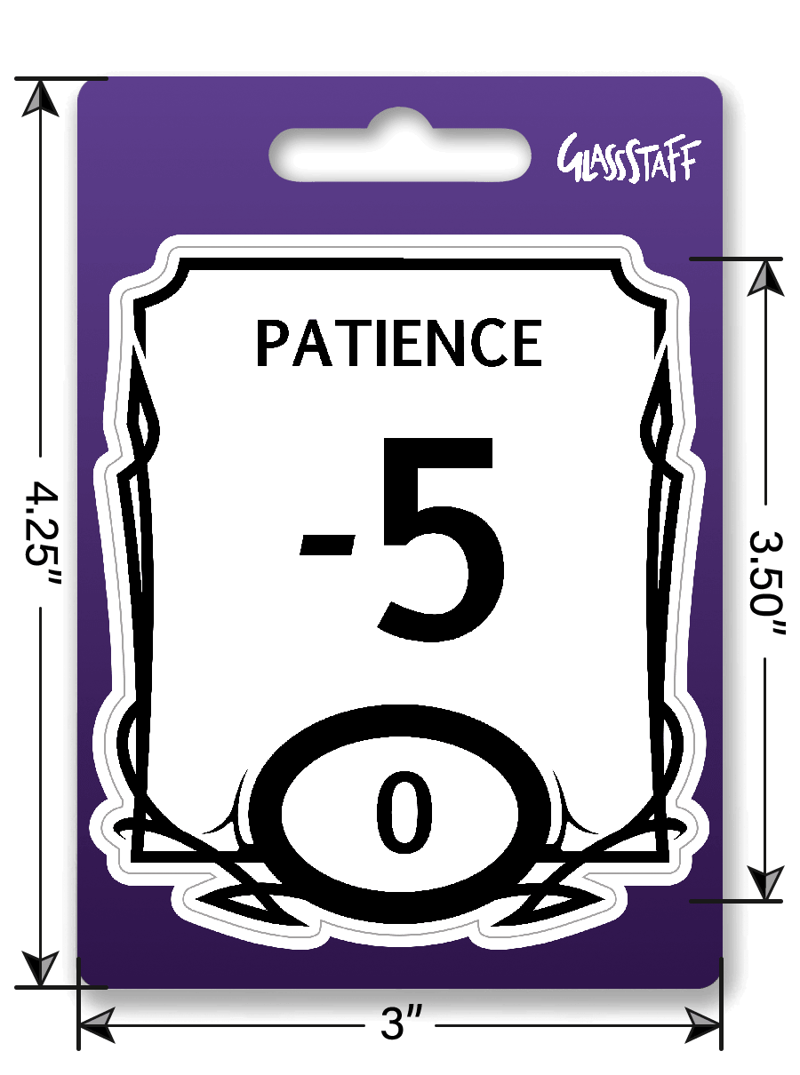 Stat Block Patience Sticker - Sticker - GlassStaff